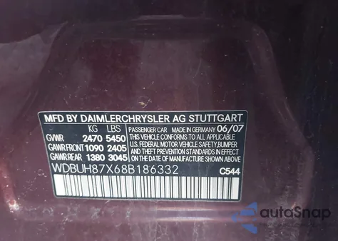 2008 Mercedes-Benz E 350 4Matic из США, поврежденный, VIN WDBUH87X68B186332